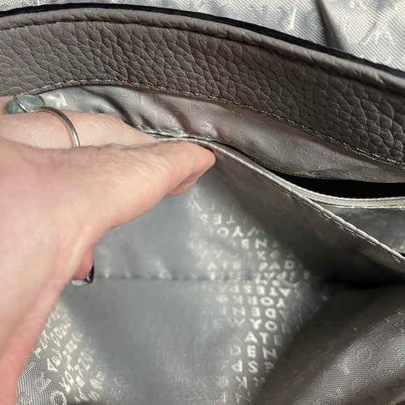 EUC Kate Spade Gray Leather Crossbody - Picture 6 of 11
